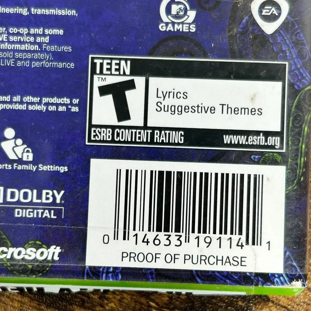 Rock Band 2 Video Game (Microsoft Xbox 360, 2008) Music Guitar